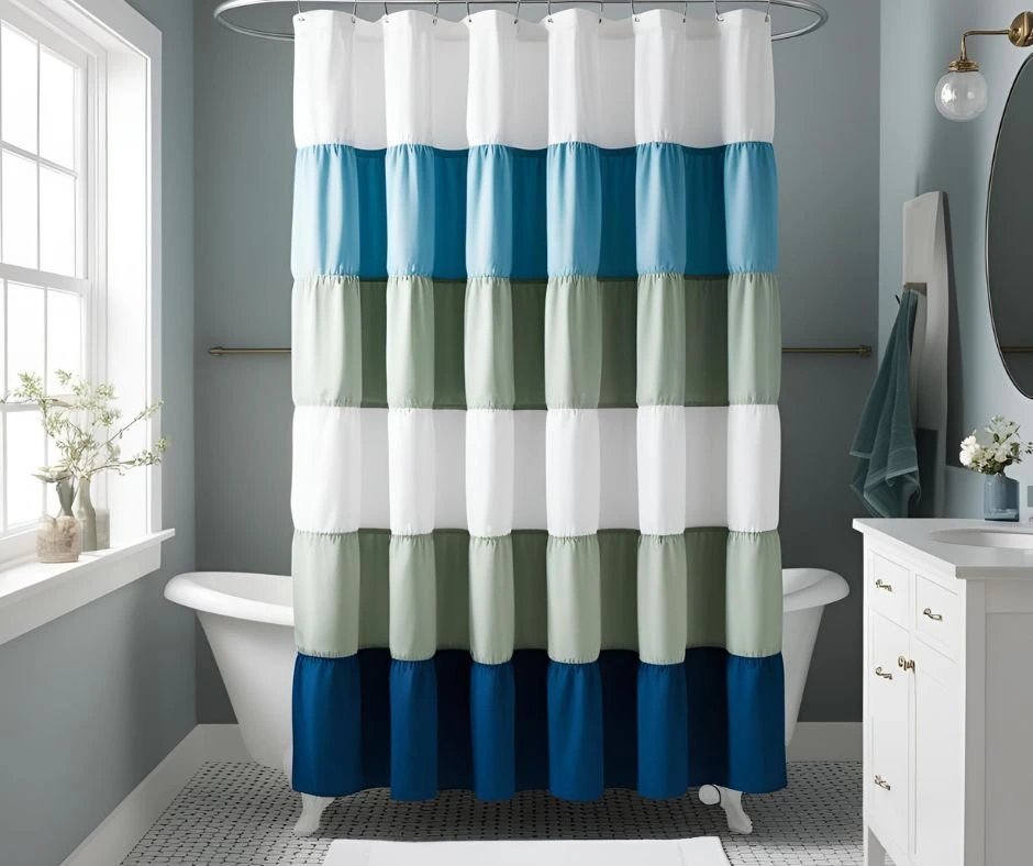 Layered Shower Curtains
